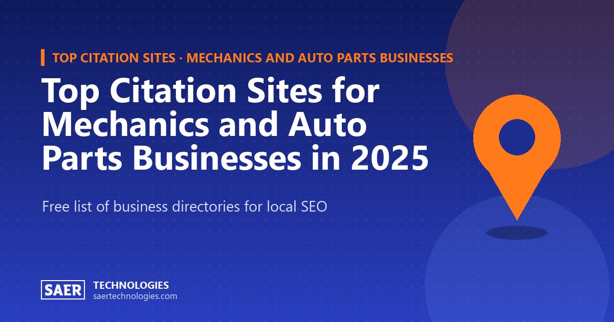 Top Citation Sites for Mechanics and Auto Parts Businesses in 2025