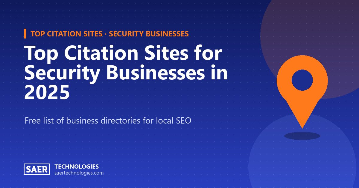 Top Citation Sites for Security Businesses in 2025